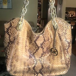 Michael Kors Snake Skin Shoulder Bag